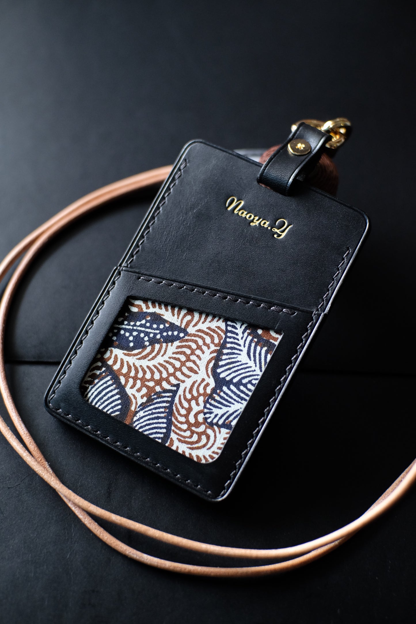 ID Tag Holder - 3 Slots [Vertical / Batik]